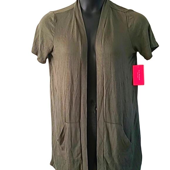 Isaac Mizrahi Live! Women's Open Front Short Sleeve Cardigan -Size Small Petite - Picture 3 of 6